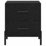 vidaXL Cabinet de chevet 2 Pièces Chêne noir 40 x 35 x 47.5 cm