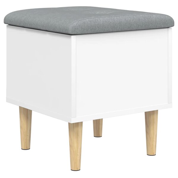 vidaXL Banc de rangement blanc 42x42x46 cm bois d'ingénierie