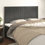 vidaXL Têtes de lit 4 Pièces Gris foncé 80x5x78/88 cm Velours