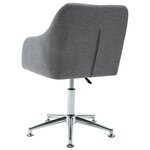 vidaXL Chaises pivotantes à manger lot de 2 gris clair tissu