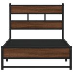 vidaXL Cadre de lit en métal sans matelas chêne marron 80x200 cm