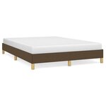 vidaXL Cadre de lit sans matelas marron foncé 140x200 cm tissu
