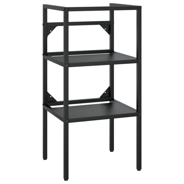 vidaXL Cadre de lavabo de salle de bain Noir 40x38x83 cm Fer