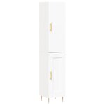vidaXL Buffet haut Blanc 34 5x34x180 cm Bois d'ingénierie