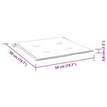 vidaXL Coussins de chaise de jardin lot de 2 beige 50x50x4 cm