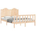 vidaXL Cadre de lit sans matelas bois de pin massif
