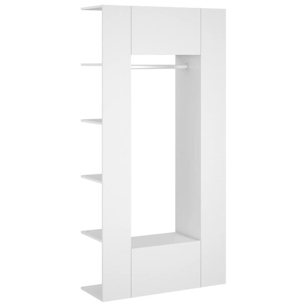 vidaXL Armoires de couloir 2 Pièces Blanc Bois d'ingénierie