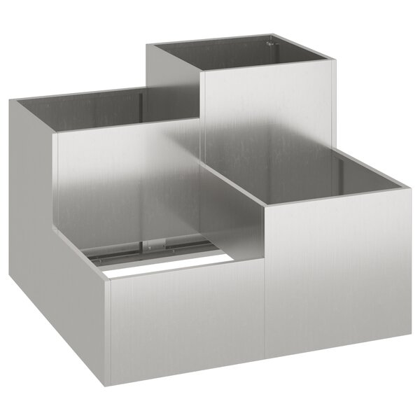 Jardinière vidaXL 100x100x60 cm en acier inoxydable