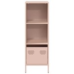 vidaXL Buffet haut rose 35x39x103 5 cm acier