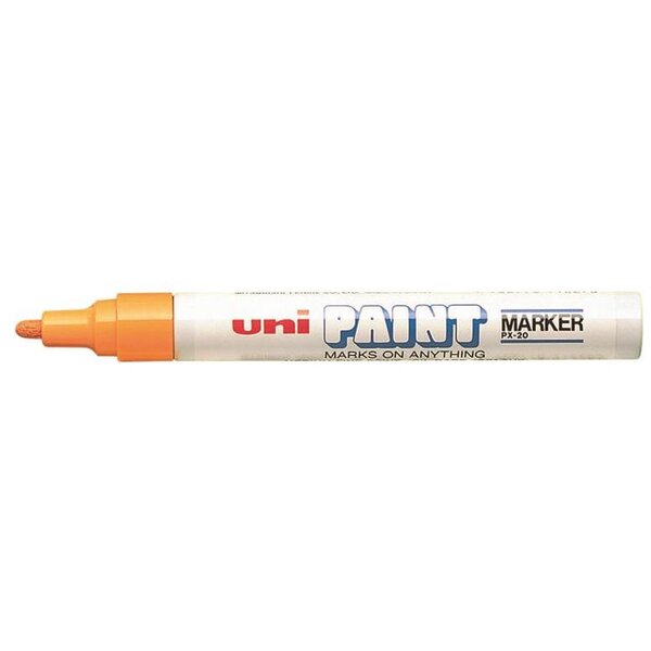 Marqueur Pointe conique moyenne PAINT Marker PX20 2,2 - 2,8mm Orange x 12 UNI-BALL