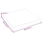 vidaXL Dessus de table marron clair bois chêne massif traité