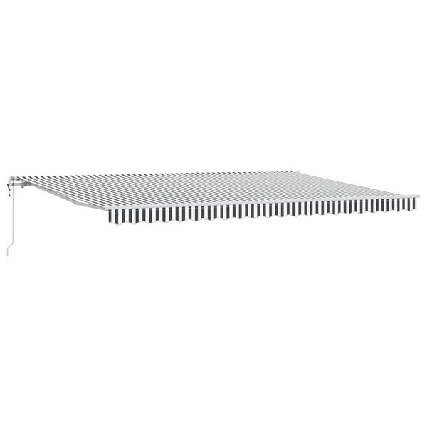 vidaXL Auvent rétractable automatique anthracite et blanc 500x300 cm