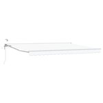 vidaXL Auvent rétractable électrique Blanc 4 5 × 3 5 m