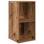 vidaXL Meuble TV mural avec étagère avec stockage 4 Pièces Vieux bois 37 x 37 x 72 cm