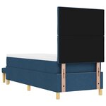 vidaXL Lit à ressorts avec matelas Bleu 80 x 200 cm tissu