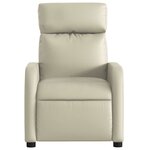 vidaXL Fauteuil inclinable Crème Similicuir