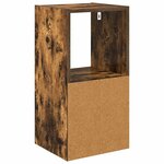 vidaXL Table de chevet avec tiroir Chêne fumé 30 5 x 27 x 59 5 cm