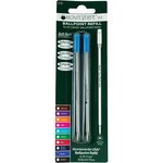 Blister 2 recharges billes pointe moyenne bleu compatible avec cross monteverde