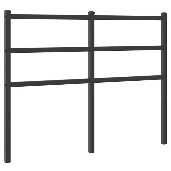 vidaXL Tête de lit métal noir 120 cm