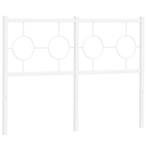 vidaXL Tête de lit métal blanc 120 cm