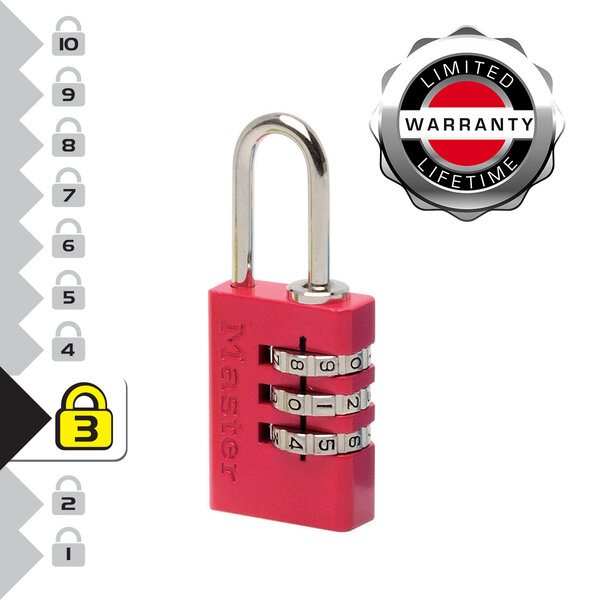 7620EURDCOLCC Cadenas à Combinaison Programmable en Aluminium Couleur Aléatoire 2 x 5 5 x 0 9 cm