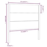 vidaXL Tête de lit Gris 81x4x100 cm Bois massif de pin