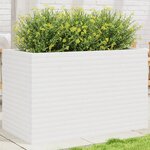 vidaXL Jardinière blanc 110x60x68 5 cm bois de pin massif