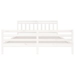 vidaXL Cadre de lit sans matelas blanc bois massif 200x200 cm