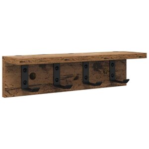 vidaXL Porte-manteau mural Bois ancien 40 x 10.5 x 10.5 cm