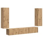 vidaXL Ensemble meuble TV 4 Pièces Chêne artisanal Bois d'ingénierie