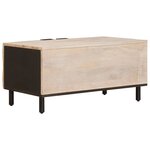 vidaXL Table basse Blanc 80 x 50 x 40 cm Bois de mangue massif