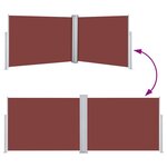 vidaXL Auvent latéral rétractable Marron 120 x 1000 cm