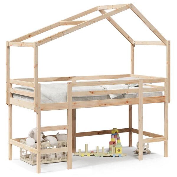 vidaXL Lit superposé avec échelle et toit sans matelas 80x200 cm