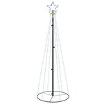 vidaXL Arbre de Noël cône 108 LED Blanc froid 70x180 cm