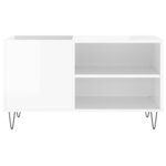 vidaXL Armoire à disques blanc brillant 85x38x48 cm bois d'ingénierie