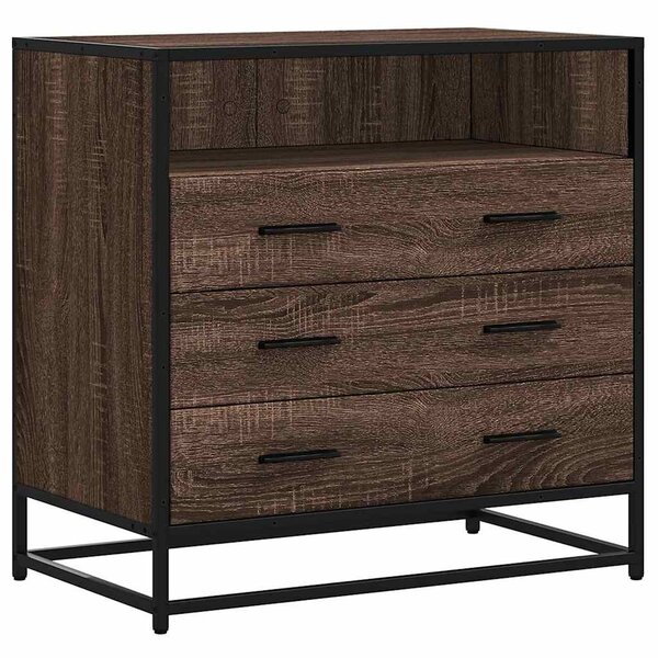 vidaXL Commode chêne marron 70x41x70 cm bois d'ingénierie
