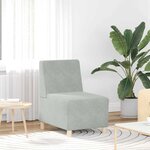 vidaXL Unité de Sofa Modulaire Sans Accoudoirs 3 Pièces Gris clair