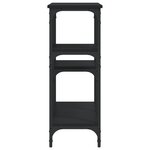 vidaXL Table console noir 102x29x75 cm bois d'ingénierie