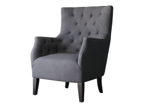 Fauteuil Scandinave Tissu "Duchesse" - 76 x 83 x 100 5 cm - Gris