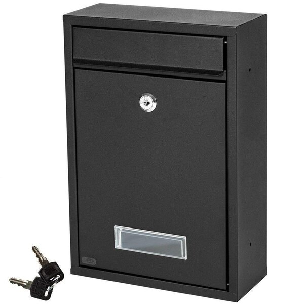Boite aux lettres murale acier noir classique combinable idéal collectivités