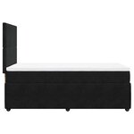 vidaXL Sommier à lattes de lit avec matelas Noir 100x200 cm Velours