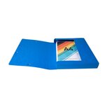 EXACOMPTA - Boite de classement a élastique - Dos 40mm - 24 x 32 - Carte lustrée F.S.C 7/10eme - Couleur bleue