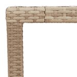 vidaXL Table de jardin beige 190x90x75 cm résine tressée bois d'acacia