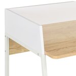 vidaXL Bureau Blanc et chêne 90x60x88 cm