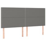 vidaXL Tête de lit à LED Gris foncé 180x5x118/128 cm Tissu