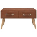 vidaXL Banc avec tiroirs 80 cm Marron Similicuir