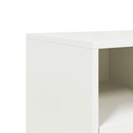 vidaXL Meuble TV blanc 100 5x39x60 5 cm acier