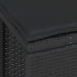 vidaXL Ensemble de salle à manger pour jardin 3 Pièces Noir Poly rotin