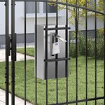 vidaXL boîte aux lettres Noir 30 x 23 x 55 cm Acier inoxydable