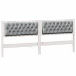 vidaXL Tête de lit Autre Blanc et gris clair 200 cm Bois massif en pin